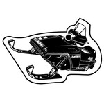 Key Tags - Soft Vinyl - Stock Shape Collection - Snowmobile