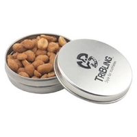 Round tin with tin top, filled with Honey Roasted Peanuts... from ASI 44900...