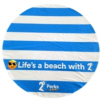 A 59-inch round beach microfiber towel absorbs 5x more water than... from ASI...