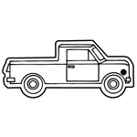 Key Tags - Soft Vinyl - Stock Shape Collection- Pickup Truck