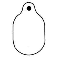 Key Tags - Soft Vinyl - Stock Shape Collection - Oval w/ Tab