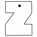 Key Tags - Soft Vinyl - Stock Shape Collection - Letter Z