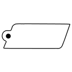 Key Tags - Soft Vinyl - Stock Shape - Parallelogram with Tab