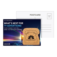Post Card with Phone Shaped Cork Coaster