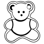 Key Tags - Soft Vinyl - Stock Shape Collection - Bear