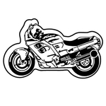 Key Tags - Soft Vinyl - Stock Shape Collection - Motorcycle