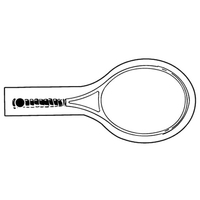 Key Tags - Soft Vinyl-Stock Shape Collection - Tennis Racket