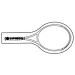 Key Tags - Soft Vinyl-Stock Shape Collection - Tennis Racket