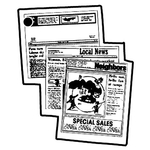 Key Tags - Soft Vinyl - Stock Shape Collection - Newspapers