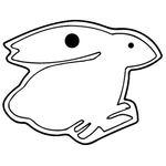 Key Tags - Soft Vinyl - Stock Shape Collection - Rabbit