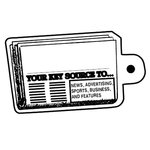 Key Tags - Soft Vinyl - Stock Shape Collection - Newspaper