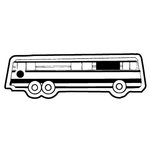 Key Tags - Soft Vinyl - Stock Shape Collection - City Bus