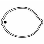 Key Tags - Soft Vinyl - Stock Shape Collection - Lemon