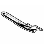 Key Tags - Soft Vinyl - Stock Shape Collection - Airplane