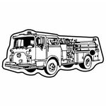 Key Tags - Soft Vinyl - Stock Shape Collection - Fire Truck