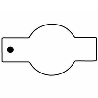 Key Tags - Soft Vinyl - Stock Shape - Rectangle w/ Round