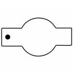 Key Tags - Soft Vinyl - Stock Shape - Rectangle w/ Round