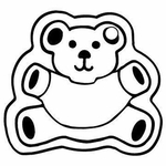 Key Tags - Soft Vinyl - Stock Shape Collection - Bear