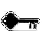 Key Tags - Soft Vinyl - Stock Shape Collection- Skeleton Key