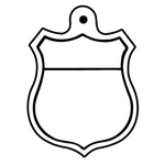 Key Tags - Soft Vinyl - Stock Shape Collection - Shield