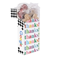 Flip top box with candy cane, peppermint bark shapes and gingerbread... from...