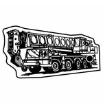 Key Tags - Soft Vinyl - Stock Shape Collection- Mobile Crane