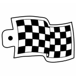 Key Tags - Soft Vinyl - Stock Shape Collection - Flag w/ Tab