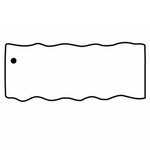 Key Tags - Soft Vinyl - Stock Shape - Rectangle Waves