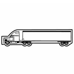 Key Tags - Soft Vinyl - Stock Shape Collection - Semi Truck