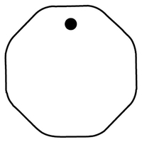 Key Tags - Soft Vinyl - Octagon - Spot Color Screen... from ASI 80210 Quikey...