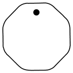 Key Tags - Soft Vinyl - Octagon