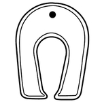 Key Tags - Soft Vinyl - Stock Shape Collection - Horseshoe