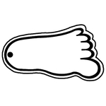 Key Tags - Soft Vinyl - Stock Shape Collection - Foot