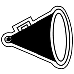 Key Tags - Soft Vinyl - Stock Shape Collection - Megaphone