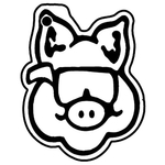 Key Tags - Soft Vinyl - Stock Shape Collection - Pig