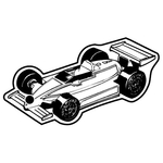 Key Tags - Soft Vinyl - Stock Shape Collection - Race Car