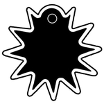 Key Tags - Soft Vinyl - Stock Shape Collection - Sunburst