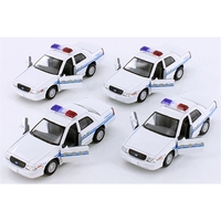 Die cast metal white police car.... from ASI 85620 H M Schmidt Co Inc /...