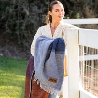 50" x 60" recycled cotton bohemian blanket comes rolled with twine... from...