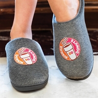 100% polyester indoor slippers with TPR textured sole.... from ASI 90913...