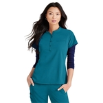 Barco Unify - Women's One-Pocket Henley Style Mission Scr...