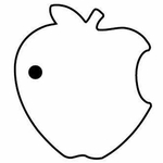 Key Tags - Soft Vinyl - Stock Shape Collection - Apple