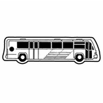 Key Tags - Soft Vinyl - Stock Shape Collection - City Bus