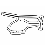 Magnets - Stock Shape Collection - Helicopter
