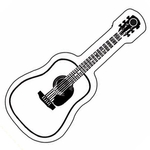 Key Tags - Soft Vinyl - Stock Shape Collection - Guitar