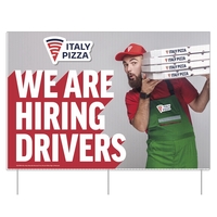 Corrugated Plastic Sign w/ 3 Rods: full color, full bleed (32"x48").... from...