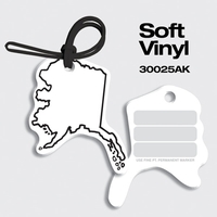 Bag Tags-Soft Vinyl - Full Color Digital Print-State Shapes. Alaska...