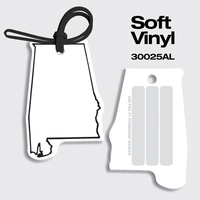 Bag Tags-Soft Vinyl - Full Color Digital Print-State Shapes. Alabama...