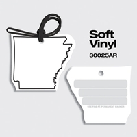Bag Tags-Soft Vinyl - Full Color Digital Print-State Shapes. Arkansas...