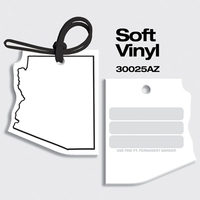 Bag Tags-Soft Vinyl - Full Color Digital Print-State Shapes. Arizona...